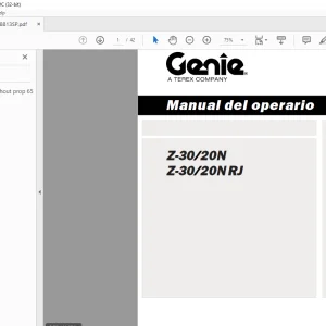 Genie lift Z-3020N Z-3020N RJ Manual del operario 1258813