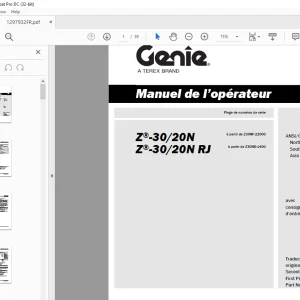 Genie lift Z-30/20N Z-30/20N RJ Manuel de l’opérateur 1297932