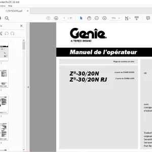 Genie lift Z-30/20N Z-30/20N RJ Manuel de l’opérateur 1297934