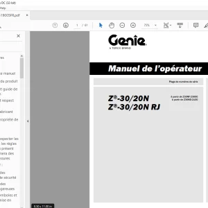Genie lift Z-30/20N Z-30/20N RJ Manuel de l’opérateur 1319005