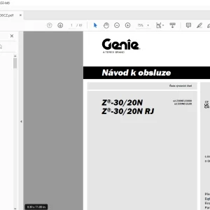 Genie lift Z-30/20N Z-30/20N RJ Návod k obsluze Manual 1319006