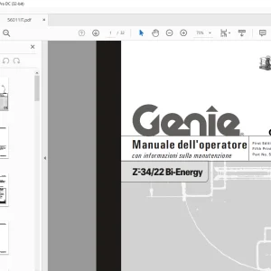 Genie lift Z-34/22 Bi-ENERGY Manuale dell'operatore 56011 PDF