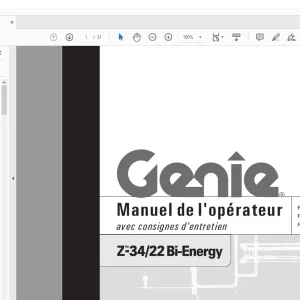 Genie lift Z-34/22 Bi-Energy Manuel de l’opérateur 56011