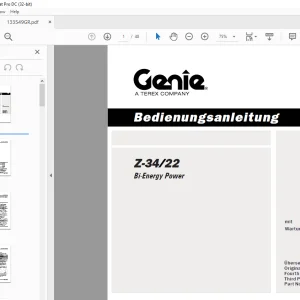 Genie lift Z-34/22 Bi-Energy Power Bedienungsanleitung 133549