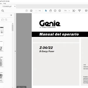 Genie lift Z-34/22 Bi-Energy Power Manual del operario 133549 PDF