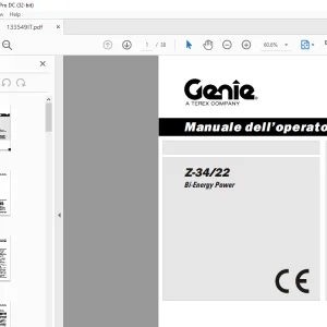 Genie lift Z-34/22 Bi-Energy Power Manuale dell`Operatore 133549