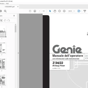 Genie lift Z-34/22 Bi-Energy Power Manuale dell’operatore 1000049