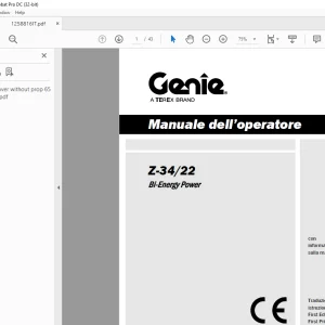 Genie lift Z-34/22 Bi-Energy Power Manuale dell'operatore 1258816 PDF