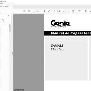 Genie lift Z-34/22 Bi-Energy Power Manuel de l’opérateur 133549