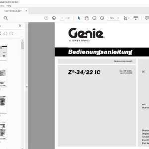 Genie lift Z-34/22 IC Bedienungsanleitung 1297940 PDF