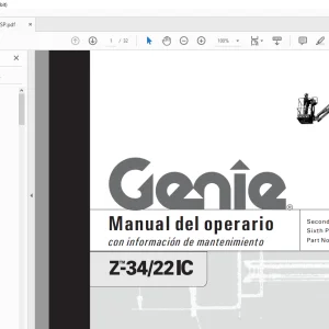 Genie lift Z-34/22 IC Manual del operario 43655 PDF