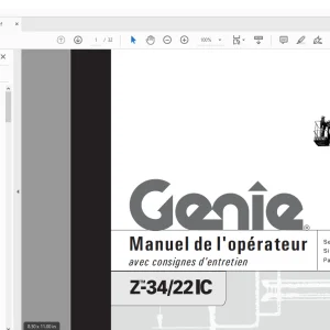 Genie lift Z-34/22 IC Manuel de l’opérateur 43655 PDF