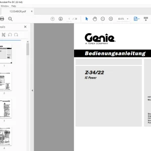 Genie lift Z-34/22 IC Power Bedienungsanleitung 133548 PDF