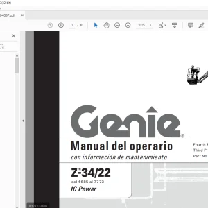 Genie lift Z-34/22 IC Power Manual del operario 1000048