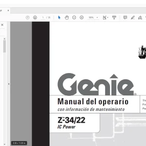 Genie lift Z-34/22 IC Power Manual del operario 82594