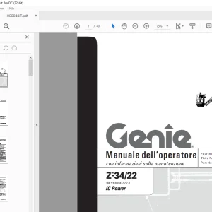 Genie lift Z-80/60 Manuale dell’operatore 82258 -  PDF DOWNLOAD (ITALIAN)