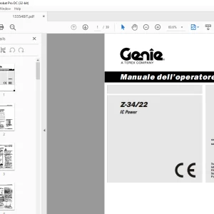 Genie lift Z-34/22 Manuale dell'operatore 133548 - PDF DOWNLOAD (Italian)