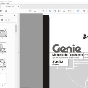 Genie lift Z-34/22 Manuale dell’operatore 82594 PDF