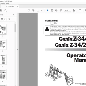 Genie lift Z-34/22 Z-34/22 N Operator’s Manual 36539 PDF
