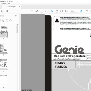 Genie lift DPL-25S DPL-30S DPL-35S Manuale dell'operatore 145357