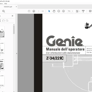 Genie lift Z-34/22IC Manuale dell'operatore 43655- PDF DOWNLOAD (Italian)