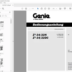 Genie lift Z-34/22N Z-34/22DC Bedienungsanleitung 1297937 PDF