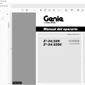 Genie lift Z-34/22N Z-34/22DC Manual del operario - PDF DOWNLOAD (Spanish)