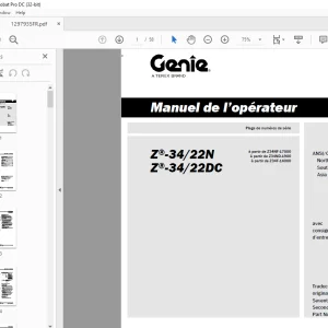 Genie lift Z-34/22N Z-34/22DC Manuel de l'opérateur 1297935