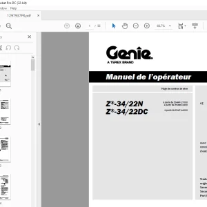 Genie lift Z-34/22N Z-34/22DC Manuel de l’opérateur 1297937