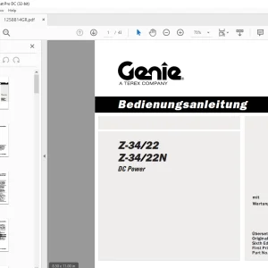 Genie lift Z-34/22 Z-34/22N Bedienungsanleitung 1258814