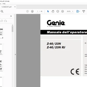 Genie lift Z-40/23N Z-40/23N RJ Manuale dell’operatore 1258834 PDF