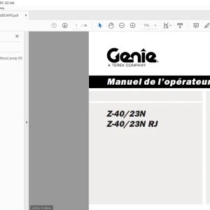 Genie lift Z-40/23N Z-40/23N RJ Manuel de l’opérateur 1258834