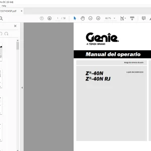 Genie lift Z-40N Z-40N RJ Manual del operario - PDF DOWNLOAD (Spanish)