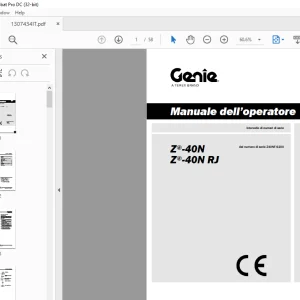 Genie lift Z-40N Z-40N RJ Manuale dell’operatore 1307434