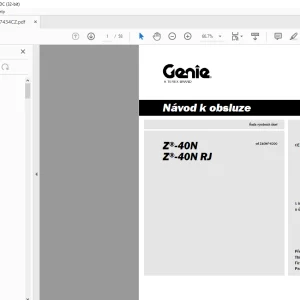 Genie lift Z-40N Z-40N RJ Návod k obsluze Manual 1307434