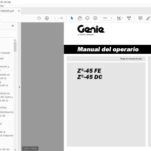 Genie lift Z-45 FE Z-45 DC Manual del operario 1315865 PDF