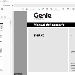Genie lift Z-45 XC Manual del operario 1268193 - PDF DOWNLOAD (Spanish)