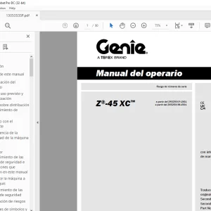Genie lift Z-45 XC Manual del operario 1305353 - PDF DOWNLOAD (Spanish)