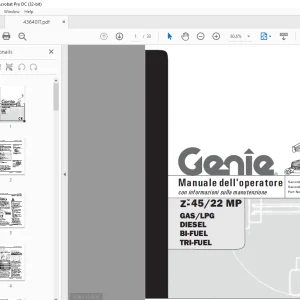 Genie lift Z-45/22 MP GAS/LPG DIESEL BI-FUEL TRI-FUEL Manuale dell'operatore 43640