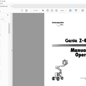 Genie lift Z-4522 Manual del Operario PDF