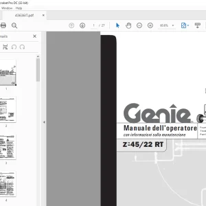 Genie lift Z-45/22RT Manuale dell’operatore 43636 PDF