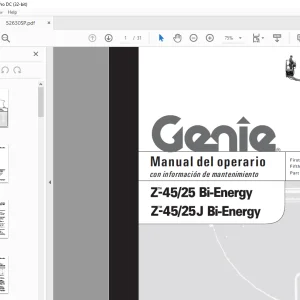 Genie lift Z-45/25 Bi-Energy Z-45/25J Bi-Energy Manual del Operario