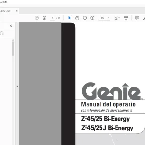 Genie Z-45/25 & Z-45/25J Bi-Energy Operator Manual (Spanish) PDF