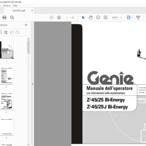 Genie lift Z-45/25 Bi-Energy Z-45/25J Bi-Energy Manuale dell`Operatore 52630