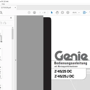 Genie lift Z-45/25 DC Z-45/25J DC Bedienungsanleitung 52700 PDF