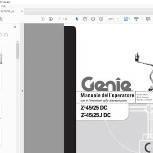 Genie lift Z-45/25 DC Z-45/25J DC Manuale dell'operatore 52700