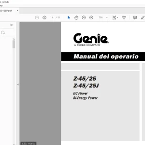 Genie lift Z-45/25 Z-45/25 J Manual del operario 133543 PDF