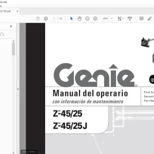 Genie lift Z-45/25 Z-45/25 J  Manual del operario 52421