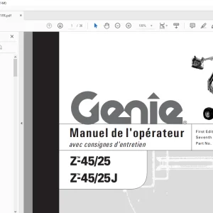 Genie lift Z-45/25 Z-45/25 J Manuel de l’opérateur 52421