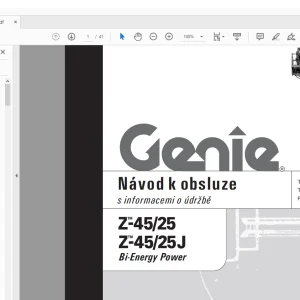 Genie lift Z-4525 Z-4525 J Návod k obsluze Manual 110017